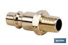 CONECTOR DE AIRE ROSCA MACHO 1/2" DE GRAN CAUDAL | ACOPLADOR ROSCA MACHO BSP 1/2” DE GRAN CAUDAL PARA INSTALACIONES NEUMÁTICAS