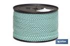 White/Green spiral plaited cord (100% polypropylene) - Cofan