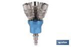 ENCHUFE RÁPIDO CON 3 SALIDAS EN FLOR | DISTRIBUIDOR CONECTOR NEUMÁTICO  CON 3 SALIDAS PARA INSTALACIONES NEUMÁTICAS