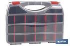 Plastic organiser carry case with 22 compartments | Product dimensions: 64 x 268 x 66mm | Polypropylene - Cofan