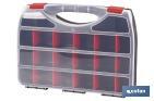 Plastic organiser carry case with 22 compartments | Product dimensions: 64 x 268 x 66mm | Polypropylene - Cofan