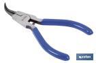Bent round nose pliers for external circlips | High-quality steel | Size: 225mm - Cofan