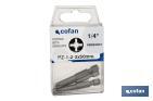 Kit de puntas de acero para atornillar | Contenido 3 puntas Pozi drive de 50 mm | Modelo 1/4" PZ - Cofan