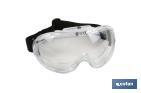 Safety goggles | Protection against splashes | Comfortable and lightweight goggles | Adjustable headband | UV protection - Cofan