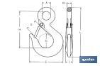 Hook DIN 689 with clasp - Cofan
