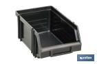 Black plastic storage bin 4.1 | Stackable system | Product dimensions: 310 x 490 x 190mm - Cofan