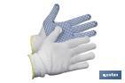 Guantes 100 % de Nylon | Con puntos de PVC en la palma | Agarre extra | Aportan comodidad y protección - Cofan