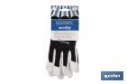 Cow full grain leather gloves and cloth reverse with velcro lock - Cofan