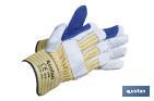 REINFORCED SPLIT LEATHER WORK GLOVES | SPECIAL FOR LOADING AND UNLOADING GOODS | INDUSTRIAL DESIGN AND TOUGH GLOVES