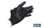 Guantes 100 % de poliéster | Impregnados para mayor seguridad | Flexibles | Protección y confort | Sin costuras