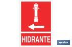 Hidrante Izquierda Pictograma + Texto Luminiscente - Cofan