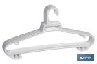 Pack de 6 cabides de plástico para roupas | Anti-deslizantes | Em Várias Cores | Medidas 38 x 18 cm - Cofan