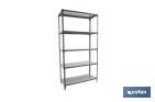 Steel shelving unit | Anthracite | Available with 5 tiers | Galvanised steel | Size: 1,800 X 900 X 400MM - Cofan