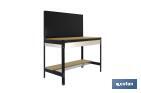 WORKBENCH | WITH PERFORATED TOOL PANEL AND 2 WOODEN SHELF BOARDS AND 1 DRAWER | AVAILABLE IN ANTHRACITE | SIZE: 1,445 X 1,210 X 610MM