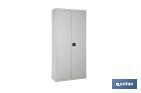 Multi-purpose cupboard | Accessory with 2 doors and 4 shelves | Material: steel | Sizes: 180 x 80 x 40cm - Cofan