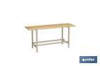 CHANGING ROOM BENCH | STEEL FRAME | WOODEN SEAT | SIZE: 47.5 X 100 X 32CM