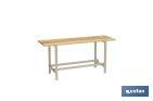 Changing room bench | Steel frame | Wooden seat | Size: 47.5 x 100 x 32cm - Cofan