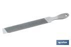 Flat parallel | Metal handle | Length: 200mm; Grit: 16 | Wide: 25mm; Thickness: 5mm | Second cut model - Cofan