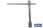 4-way wheel wrench with T-handle | Ideal for truck tyres | Size from SW24 to SW32 - Cofan