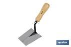 FORGED BUCKET TROWEL, ALICATADOR MODEL | SIZE: 120 X 120 X 65MM IN LENGTH | SUITABLE FOR CONSTRUCTION INDUSTRY | WOODEN HANDLE