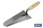 Forged round tip trowel, Portugal Model | Available in various lengths | Suitable for construction industry | Wooden handle - Cofan