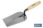 FORGED BUCKET TROWEL, SEVILLA MODEL | LENGTH: 180MM | SUITABLE FOR CONSTRUCTION INDUSTRY | WOODEN HANDLE
