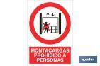 Montacargas prohibido a personas - Cofan