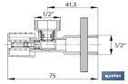 Set of 2 Angle Valves | Brass CW617N | 1/4 Turn Angle Valve - Cofan