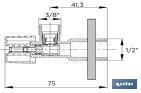 Set of 2 Angle Valves | Brass CW617N | 1/4 Turn Angle Valve - Cofan