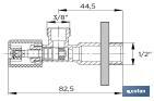 Valvola a squadra | Modello Pistón | Dimensioni: 1/2" x 3/8" | Realizzata in ottone CV617N - Cofan