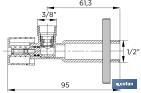 Kit de 2 Válvulas de Esquadria | Medidas: 1/2" x 3/8" Fecho e Abertura 1/4 de Volta | Fabricadas em Latão CW617N - Cofan