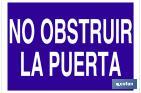 NO OBSTRUIR LA PUERTA