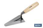 Round tip trowel | Length: 130mm | Suitable for construction industry | Wooden handle - Cofan