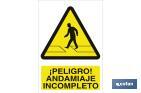 !Perigo! Andaime incompleto - Cofan