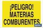 ¡Peligro! materias comburentes - Cofan