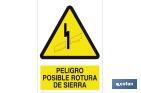 Danger, possible saw break - Cofan