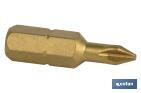 PUNTAS TITANIO PHILLIPS DE ATORNILLAR EN 1/4' | CON HUELLAS DESDE PH 1, PH 2 Y PH 3 | VERSIONES DE 25 Y 50 MM DE LONGITUD