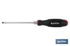 Slotted screwdriver for mechanics with hexagonal ferrule | Confort Plus Model | Available screw heads from SL 5.5mm to SL 8mm - Cofan