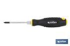 Pozidriv screwdriver with hexagonal ferrule | Confort Plus Model | Available tip from PZ1 to PZ3 - Cofan