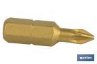 PUNTAS TITANIO POZIDRIVE DE ATORNILLAR EN 1/4' | CON HUELLAS DESDE PZ 1, PZ 2 Y PZ 3 | VERSIONES DE 25 Y 50 MM DE LONGITUD