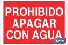 Prohibido apagar con agua - Cofan