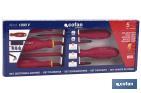 SET OF 1,000V INSULATED SCREWDRIVERS | 5 PIECES | PHILLIPS, POZIDRIV AND SLOTTED SCREW HEADS