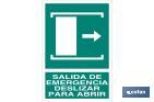 SALIDA DE EMERGENCIA DESLIZAR PARA ABRIR