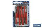 Set of high precision insulated screwdrivers | 7 units | Slotted and Phillips screwdriver heads - Cofan