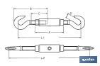Hook tensor - Zinc coated hook DIN-1481 - Cofan