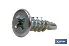 Tornillo autotaladrante cabeza extraplana Phillips Blanco - Cofan