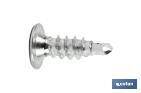 Self-drilling screw, extra flat head, Phillips, Stainless Steel - Cofan