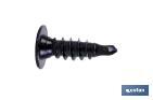 Self-drilling screw, extra flat head, Phillips, black - Cofan