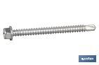 SELF-DRILLING SCREW HEXAGON HEAD WITH FLANGE, ZINC PLATED