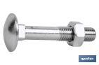 Mushroom head square neck screw + zinc plated steel nut - Cofan